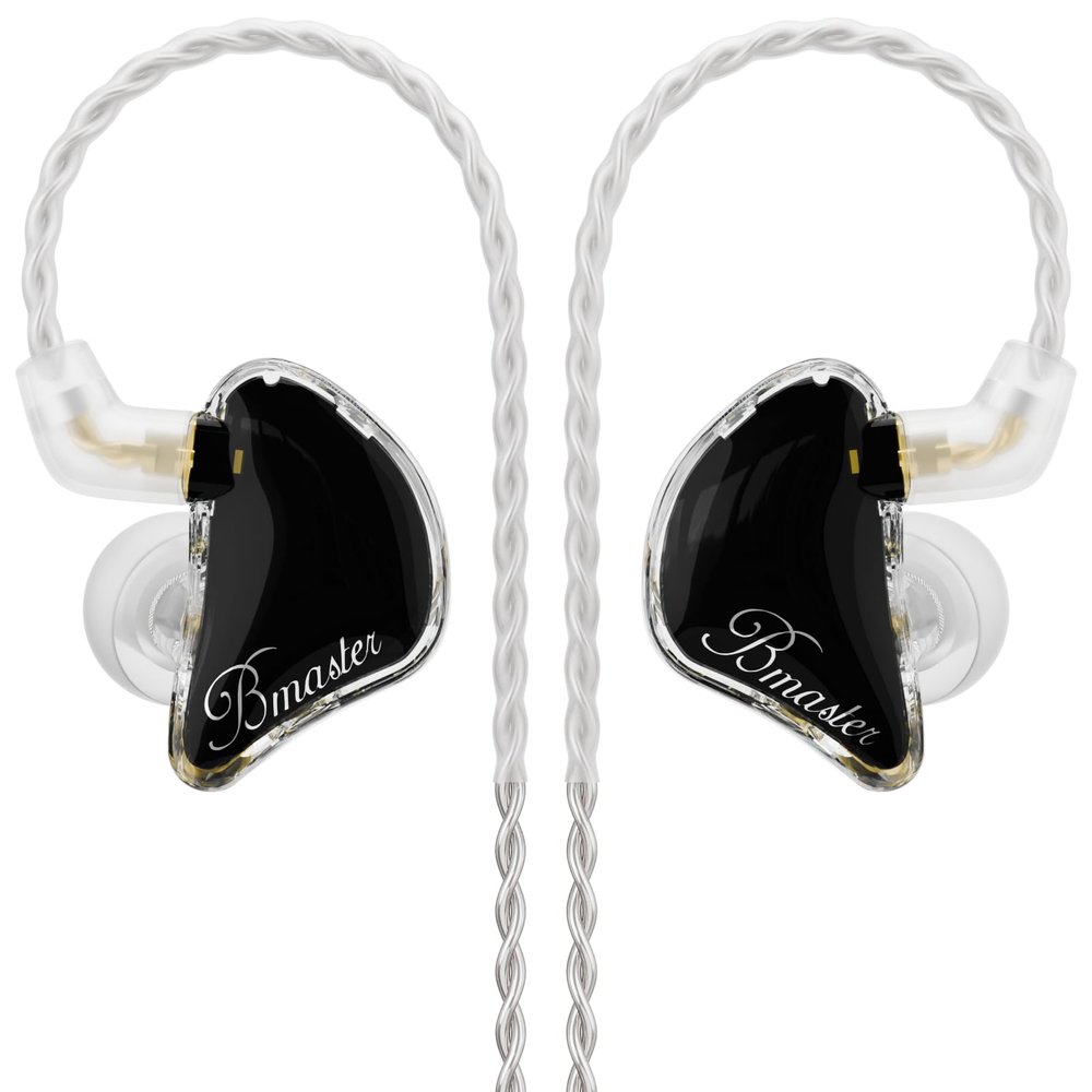 BASN Bmaster Triple-Driver in Ear Monitor Headphones for Musicians, Black