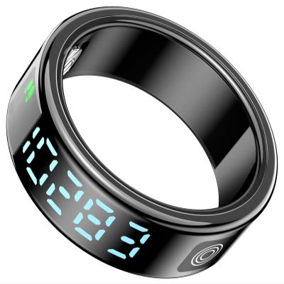 CNBRO Smart Ring for Men Women Health Ring Heart Rate Monitor Blo-Oxy Fitness Tacker Ring Sleep Monitor Calories Step Counter Waterproof Gesture Remote Control Compatible with iOS Android Phones