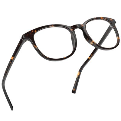 grinderPUNCH Reading Glasses Men Women Fashion Computer Readers Stylish Blue Light Blocking Glasses Gaming Eyeglasses (Tortoise Whisky, 5.0, x)