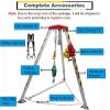 ZDJZMGZ 7ft Scalable Legs Emergency Rescue Tripod Kit for Confined Space, 1200/1800/2600lbs Lifting and Rescue Equipment Tripod, Sewer Wellhead Tunnels Tripod Hoist(1200LBS Winch) view 2