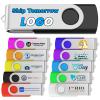 8GB 10Pcs Custom Personalized USB 3.0 Flash Drive, Bulk Promotional USB Thumb Drives with Metal Keychains, Printing Your Text & Logo on Double-Sided for Office/School/Company ADs/Photography view 1