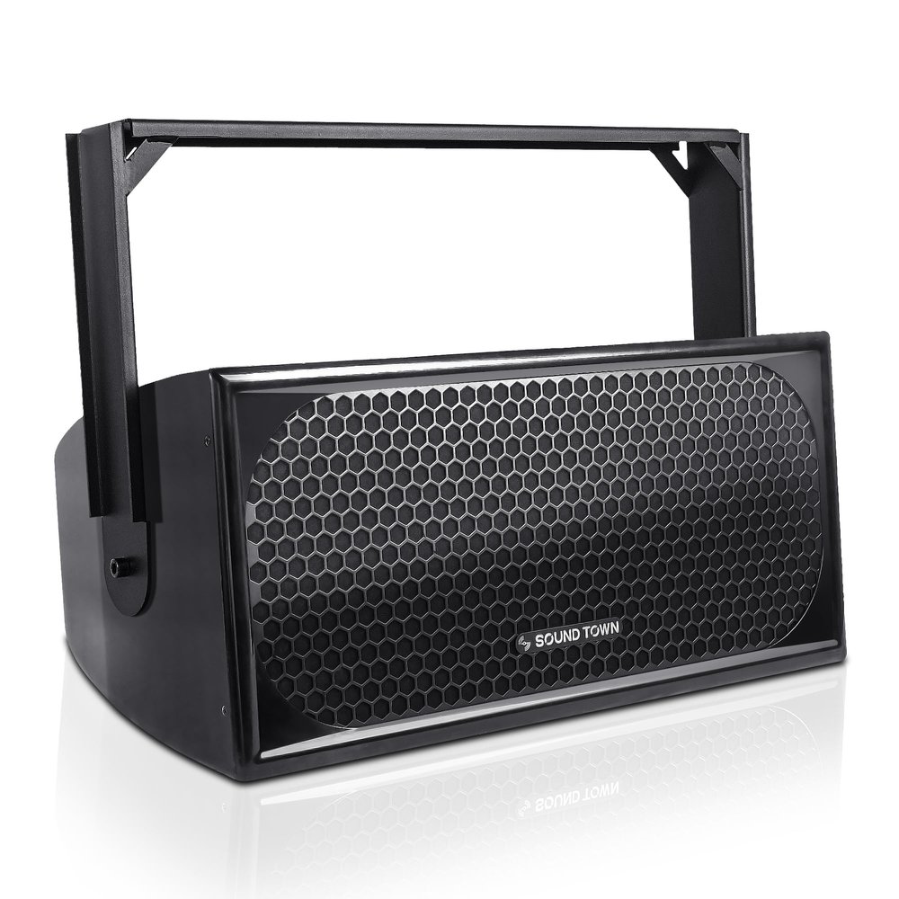 Sound Town TITAN-FG210SUB 2-Way Dual 10" IP55 Weatherproof Fiberglass Subwoofer with U-Bracket for Outdoor Installations, Black