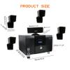 5.1 Channel Home Theater System with 10" Subwoofer, Bluetooth,5 Speakers, Remote, Radio, RCA- Perfect for Movies, Music, Karaoke view 4