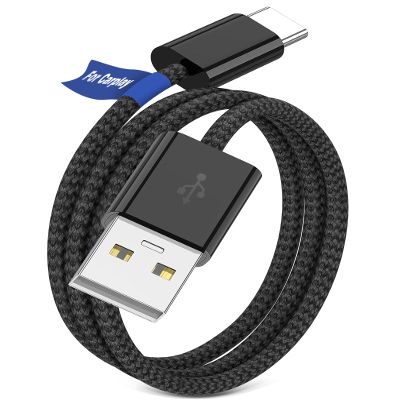 USB A to USB C Cable for Carplay, Car Play Cord for Apple/iPhone 17 17e Air 16 16e 15 Pro Max,3 ft Short Type C Data Braided Charger Charging Wire for Samsung S26 S25 S24/Android Auto Black (1 Pack)