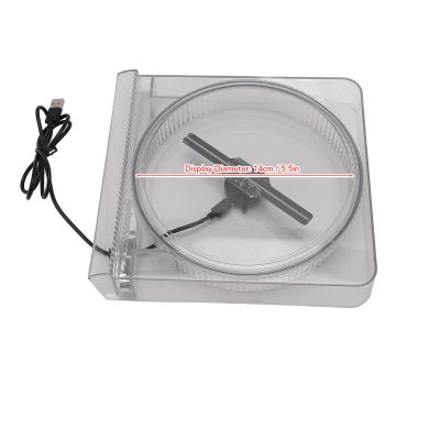 3D Hologram Fan, 14cm 128 LED Holographic Projector with 170 Viewing Angle, 2000x128 Resolution App Control 3D LED Fan Display for Business, Store Shop, Party