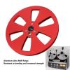 1/4 7 Inch Empty Reel, Empty Tape Reel for Reel to Reel Tape Recorder for Open Reel Sound Deck, Aluminum Alloy Recording Takeup Reel with 6 Hole, Replacement Opening Machine Part view 2