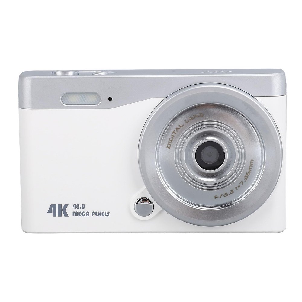 Digital Camera 12MP, Kids Compact Camera with 2.8in TFT Screen, DV Camera with Multi Filters Frames for Travel Vlogging (White)