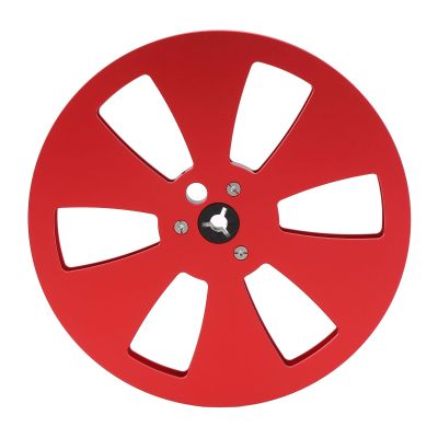 1/4 7 Inch Empty Tape Reel, Aluminum Alloy Recording Takeup Reel with 3 Hole for Reel to Reel Tape Recorder for Open Reel Sound Deck (Red Black)