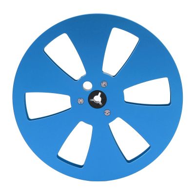 1/4 7 Inch Empty Tape Reel, Aluminum Alloy Recording Takeup Reel with 3 Hole for Reel to Reel Tape Recorder for Open Reel Sound Deck (Blue Black)