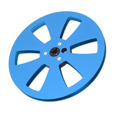1/4 7 Inch Empty Tape Reel, Aluminum Alloy NAB Flanges 7 Inch Open Reel Sound Tape Empty Reel with 3 Holes, Universal for Studer (Blue Black)