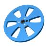1/4 7 Inch Empty Tape Reel, Aluminum Alloy NAB Flanges 7 Inch Open Reel Sound Tape Empty Reel with 3 Holes, Universal for Studer (Blue Black) view 1