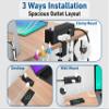 Desk Clamp Power Strip with USB C (20W PD) & USB A, 9 AC Outlets, Surge Protector, Flat Plug, 6.5ft Extension Cord  Desk Mount Power Station with Cable Management Kit for Home & Office  Black view 4