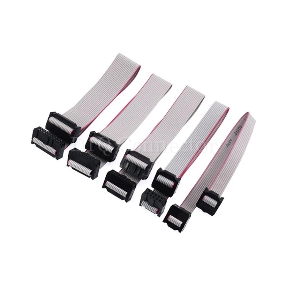 ACGTUY 2pcs 2.54mm Pitch FC 6/8/10/12/14/16/18/20/24/26/30/34/40/50/60/64 Pin Flat Ribbon Data Cable 10CM 20CM 30CM 40CM 50CM(Length 40CM,10P)