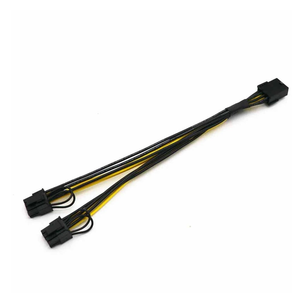 Chunsu 20cm 16awg PCI Express GPU VGA 8Pin Female to 2x3x 6+2pin PCI-E Strong Power Supply Power Splitter Graphic Card Cable(2x6 2pin)