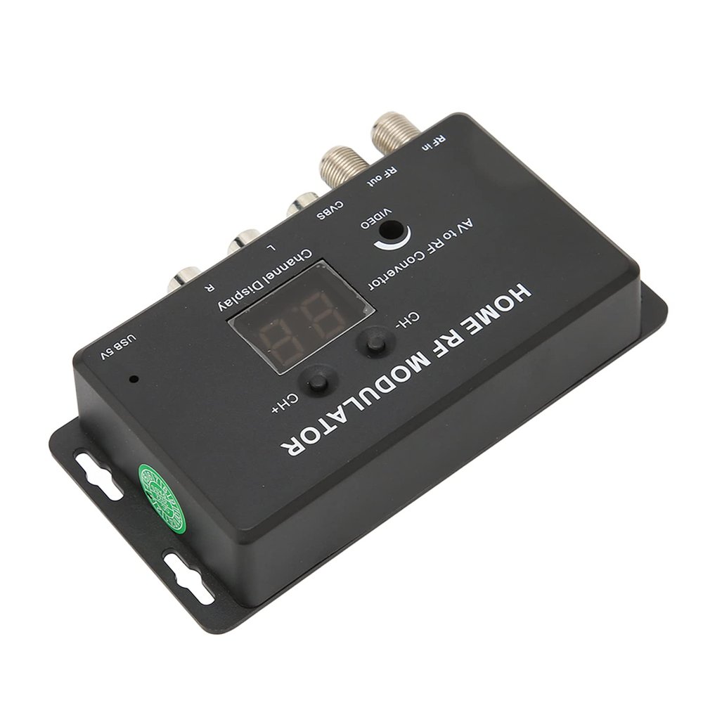 aqxreight M70RV TV Link Modulator Support PALNTSC Professional AV to Rf Converter for AV Source Set Top Boxes Rf Modulator Boasts and Simple Appearance with Exquisite That TV Link