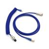Chunsu Coiled Mechanical Keyboard Cable USB to Type C Single Sleeved with GX12(Electronic Blue) view 1