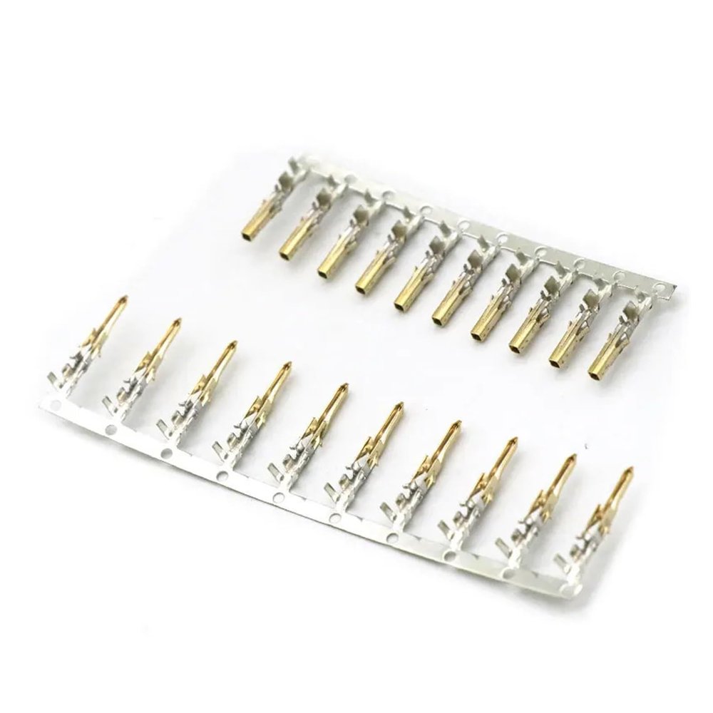 Chunsu Half Plated 5559 5557 Crimp Pins ATX/EPS/PCI-E High Foot Terminals for ATX/GPU Cable DIY-100sets(Long Leg 5557)