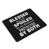 Blessed by God Spoiled by My Husband 10x12in Mouse Pad, Square Mouse Pad Waterproof and Non-Slip Rubber, Suitable for Computers, Games, Office view 2