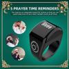 Ziemms Zikr Ring- Muslim Digital Azan Alarm Clock, Digital Tasbih Finger Counter with OLED Screen, Waterproof, APP Support Counter Smart Ring(Black, 10 inch) view 2