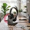 Poly Plantronics Voyager Focus 2 USB C Stereo Bluetooth Wireless Headset with USB-C Dongle and Charging Headset Stand - for Meetings, Teams, Zoom, Ringcentral, Mobile Phone Calls, PC, w/GTW Cloth view 4