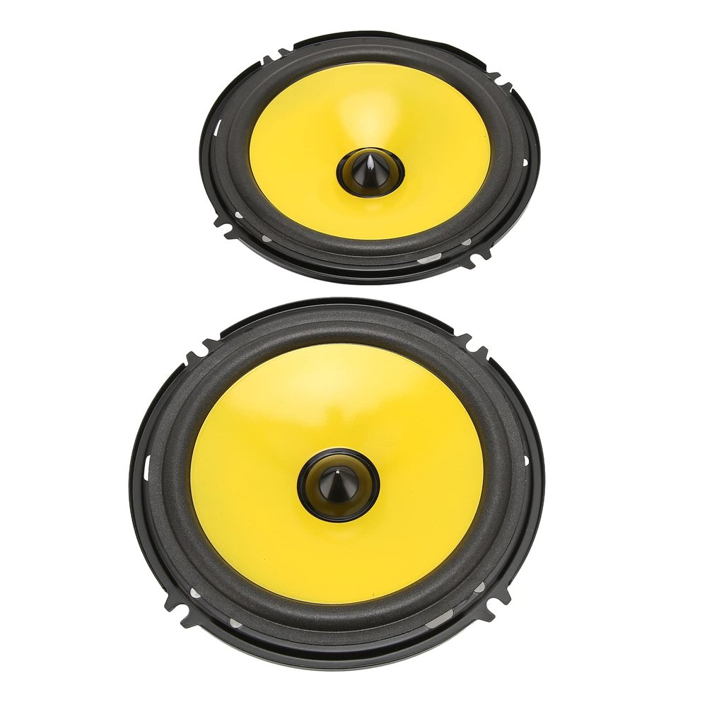 600W Coaxial Car Speakers, 6 Inch, 2pcs, Wired, Flush Mount, Stereo, 600W Max Power, 92dB Sensitivity, 4-Ohm Impedance, 30Hz-36KHz Frequency Response, Adjustable, Limited