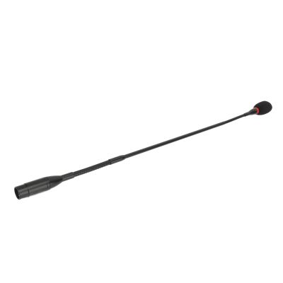 Naroote Desktop Gooseneck Microphone, Desk Microphone Gooseneck Microphone 23.2in Condenser 3 Pin Straight Plug Flexible with Indicator Windproof Cotton Aluminium Alloy Microphone