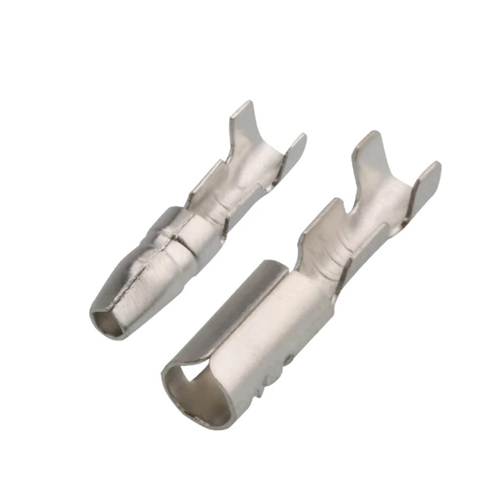 25/50/100sets 3.5 Terminal Car Electrical Wire Connector Diameter 3.5mm Female + Male + Case Cold Press Crimp Terminal(25Sets (100pcs))