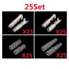 25/50/100sets 3.5 Terminal Car Electrical Wire Connector Diameter 3.5mm Female + Male + Case Cold Press Crimp Terminal(25Sets (100pcs)) view 2
