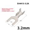 100pcs Fork-Shaped Bare Cold-Pressed Crimp Terminal Y-Shaped Lug 3.2mm 4.2mm 5.2mm 6.2mm 8.2mm Car Cable Wire Connector(DJ4413-3.2A) view 2