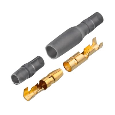 25/50/100sets 4.0 Crimp Terminal Car Electrical Wire Connector Diameter 4mmFemale + Male + Case Cold Press Terminal(25Sets (100pcs))