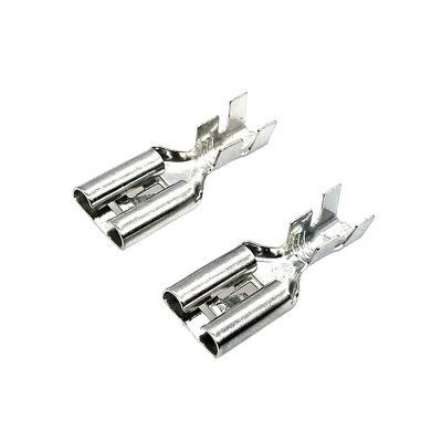 10/20/50/100 Pcs Car Splices Wire Terminal Non-Insulated Auto Electrical 9.5MM Female Crimp Terminals DJ621-E9.5x1.2C(10 pcs)