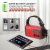 20000mAh Emergency Solar Crank Radio, AM/FM/NOAA Weather, Phone Charger view 2
