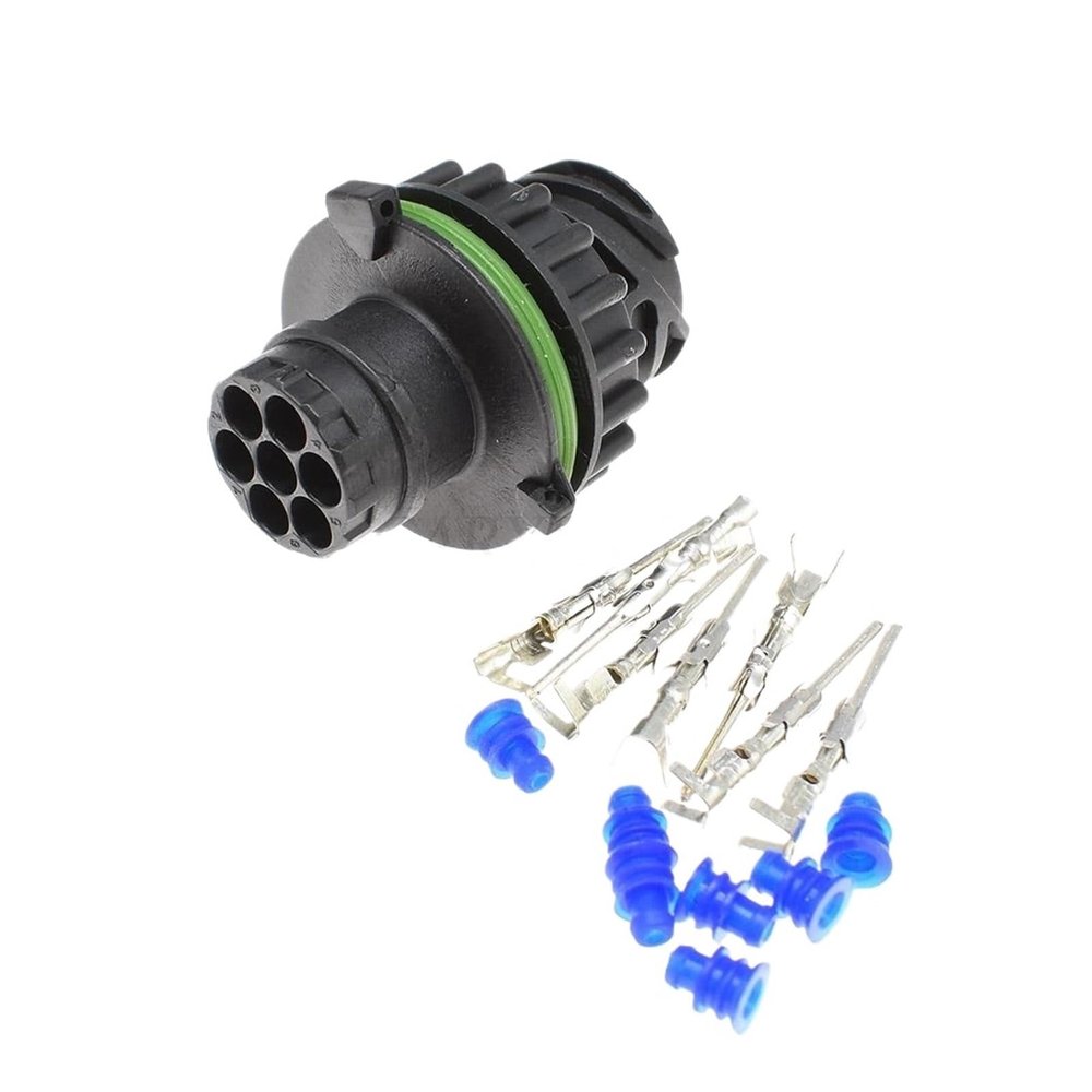 1 Set 7 Pin Amp 1.5 Mm BU-STE KPL Circular Din Housing Male Female Connector 968421-1 967650-1 1718230-1 with Cable Sheath(Male Set)