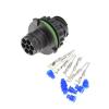 1 Set 7 Pin Amp 1.5 Mm BU-STE KPL Circular Din Housing Male Female Connector 968421-1 967650-1 1718230-1 with Cable Sheath(Male Set) view 1