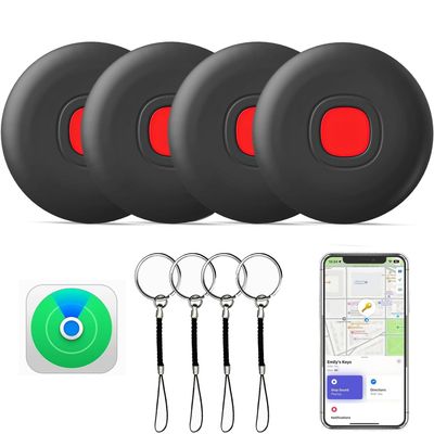 Air Tracker Tags-4Pack,GPS Tracker for Vehicles,IP68 Waterproof Smart Tag Tracker,Bluetooth Luggage Tracker Works with Apple Find My APP (iOS Only),Key Finder for Car,Backpack,Wallet,Motorcycles