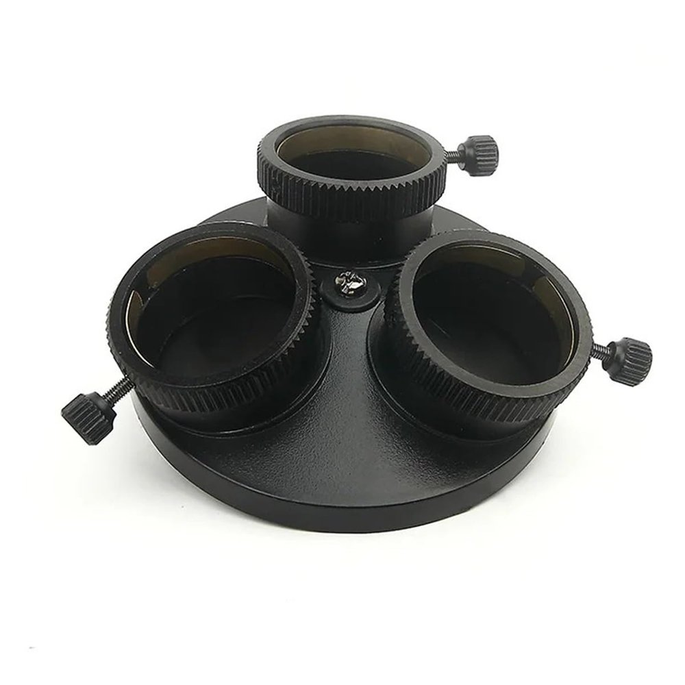 1.25-inch Reflective Telescope Eyepiece Rotating Seat Trieyepiece Conversion Seat Telescope(Upgrade with Metal)