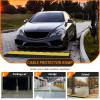 3 Large Channel Rubber Cable Ramp Cable Protector Ramps, 28000 Lbs Load Capacity Heavy Duty Traffic Speed Bump Cable Cord Cover Ramp Wire Hose Protective for Driveway Indoor Outdoor, 1 Pack view 2