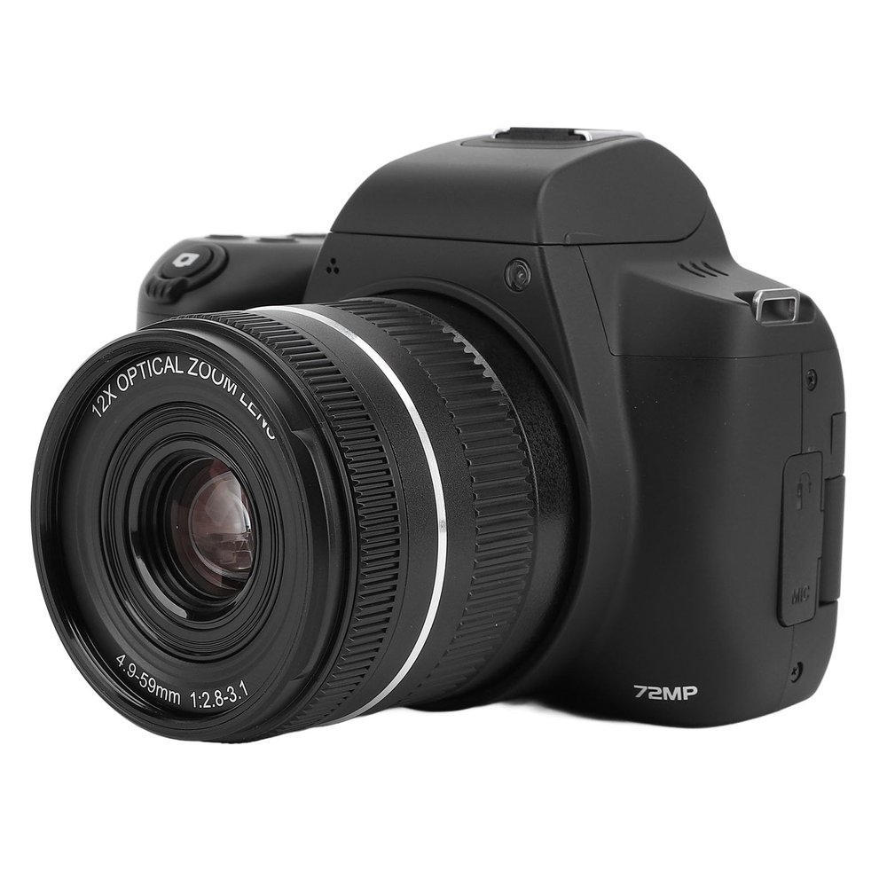 4K Digital Camera, 72MP 12x Digital Zoom Vlogging Camera, 1450mAh Autofocus Compact Point and Shoot Digital Camera with 3 inch Screen, Telescopic Lens