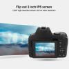 4K Digital Camera, 72MP 12x Digital Zoom Vlogging Camera, 1450mAh Autofocus Compact Point and Shoot Digital Camera with 3 inch Screen, Telescopic Lens view 2