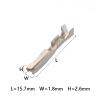 50/100/200 Pcs 1.2 MM Car Splice Wiring Terminal H62 Brass Tinned Automotive Crimp Cable Connector Pins DJ621-F1.2A G18(50 Pcs) view 2