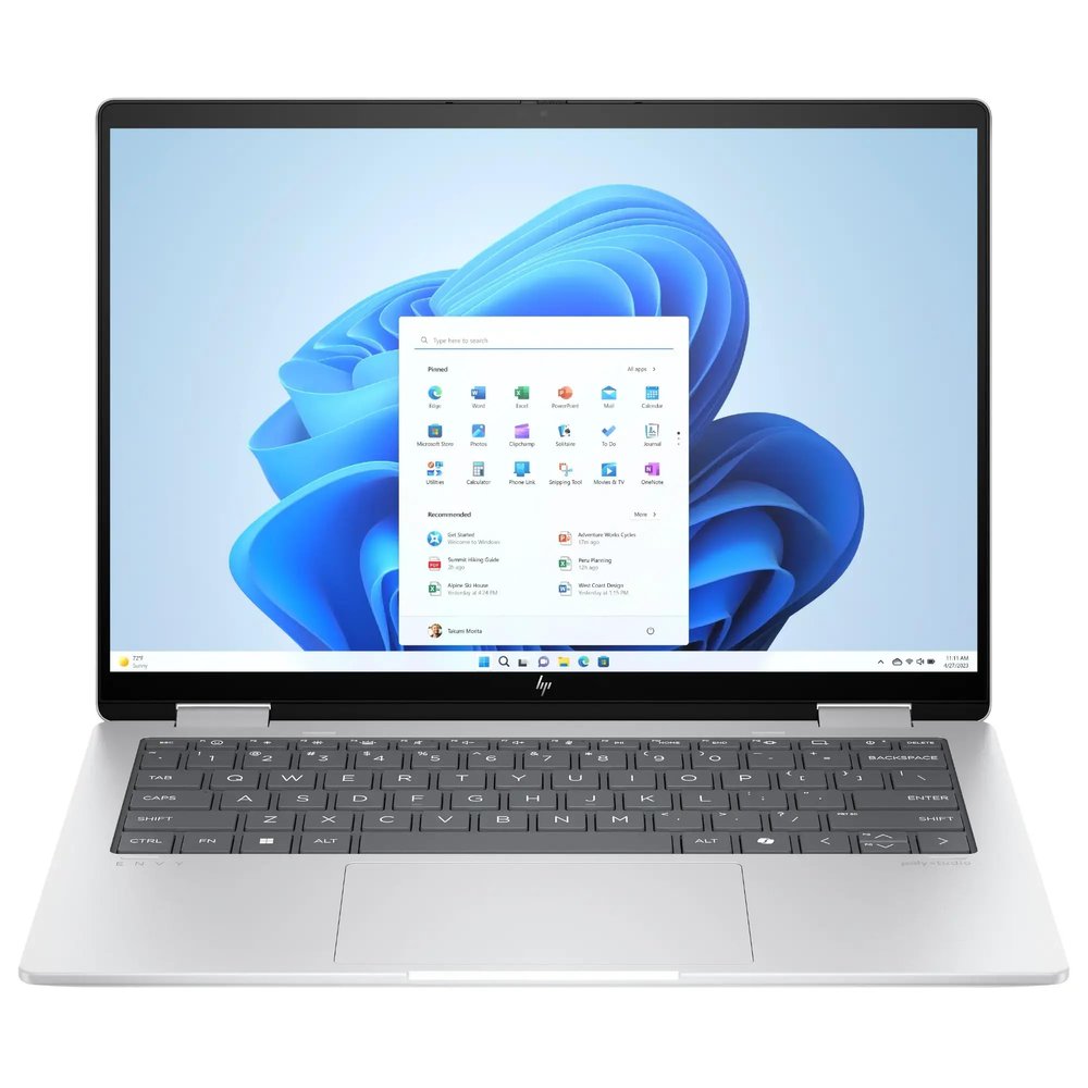 HP Envy x360 2-in-1 14 2024 Business Laptop 14" WUXGA IPS Touchscreen 8-Core AMD Ryzen 7 8840HS 16GB LPDDR5 4TB SSD AMD Radeon Graphics Wi-Fi 6E Backlit Keyboard Win10 Pro w/ONT 32GB USB
