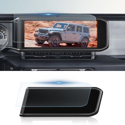 BIBIBO for 2024 2025 Jeep Wrangler Anti-Glare Screen Protector 2024 2025 Jeep Wrangler 4xe ( Sport/Sport S/Willys/Sahara/Rubicon/Rubicon X/Rubicon 392 )12.3" Frosted Film [Tempered Glass Matte Lessen Fingerprints] Jeep Wrangler Accessories 2024 2025