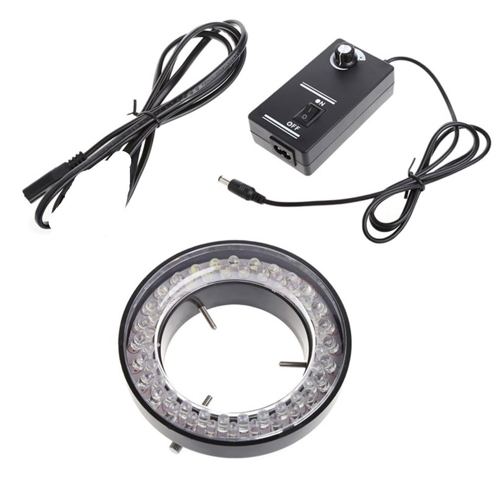 Microscope Observation 60 LED Adjustable Ring Light Illuminator Lamp for Stereo Microscope