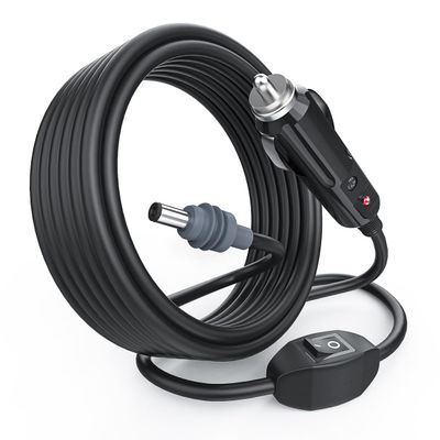 9.8FT Car Charger to DC Cable for Starlink Mini | Built-in Switch, Compatible with Car Charging | Portable, Durable, Reliable | Perfect for RVs, Camping, Travel & Emergency Use (C-lighter to DC5521)