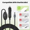 9.8FT Car Charger to DC Cable for Starlink Mini | Built-in Switch, Compatible with Car Charging | Portable, Durable, Reliable | Perfect for RVs, Camping, Travel & Emergency Use (C-lighter to DC5521) view 2