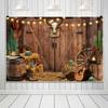 10x6.5ft Western Cowboy Backdrop Wild West Photography Background Rustic Wood Banner Backdrop for Baby Shower Cowgirl Theme Birthday Party Decorations Photo Shot Props view 4