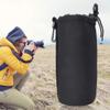 4PCS Lens Storage Bag, Camera Lens Cover with Hook, S M L XL Four Sizes, Soft Fur Lining, Protects from Dust, Scratch, Suitable for DSLR Lens, Easy to Carry view 4