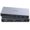 Alxum 2 in 1 Out USB A HDMI KVM Switch-2 Computers 1 Monitor,Two Mode Switching,4K@60Hz,5Gbps High-Speed Transmission,4 USB A for Two Computers Sharing One Monitor,DC5V Adapter and Desktop Controller view 1