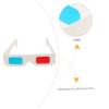 jojofuny 100pcs Blue Red Funny Glasses Chunky Cardboard Movie Glasses Set for Video Games view 2