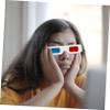 jojofuny 100pcs Blue Red Funny Glasses Chunky Cardboard Movie Glasses Set for Video Games view 3